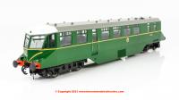 19404 Heljan AEC Railcar number W32W in BR Green Livery with Speed Whiskers and white cab roof